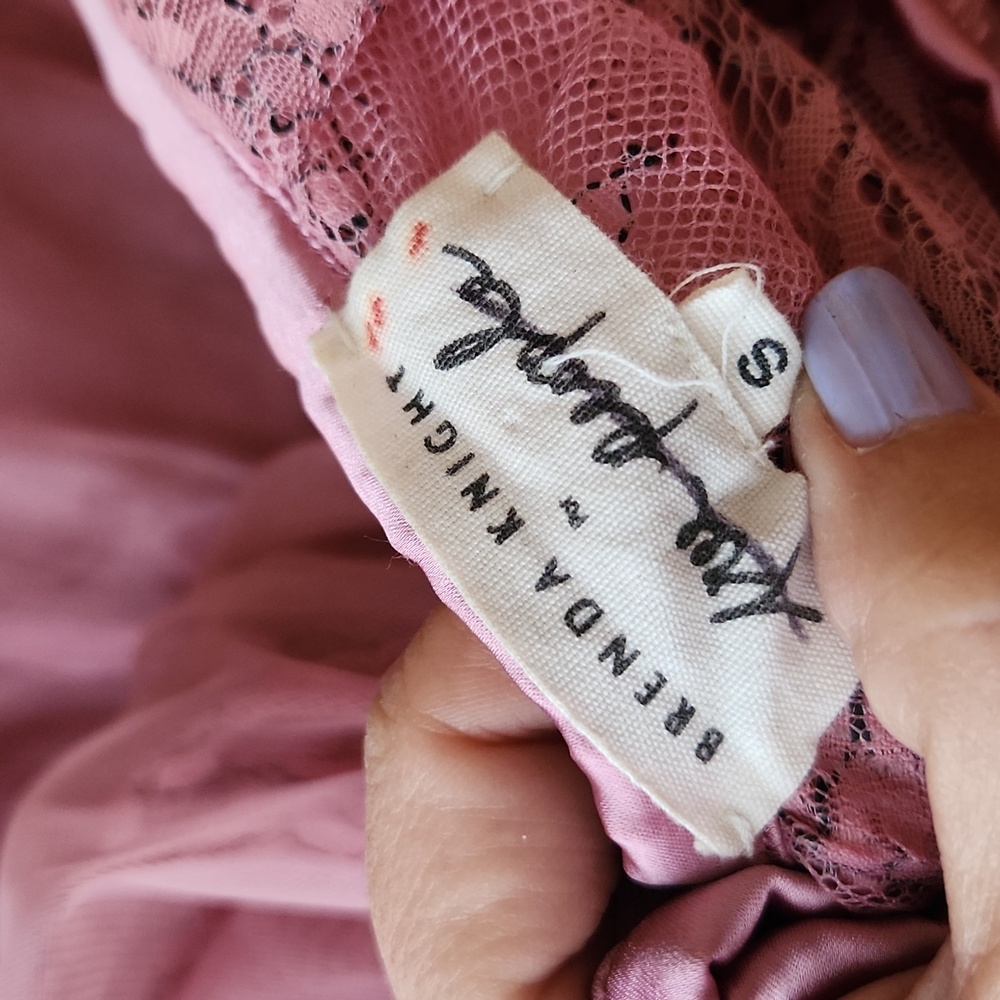 Brenda Knight x Free People Anne Tulle Maxi Skirt Mauve Pink Fairy Cottage - Picture 13 of 13
